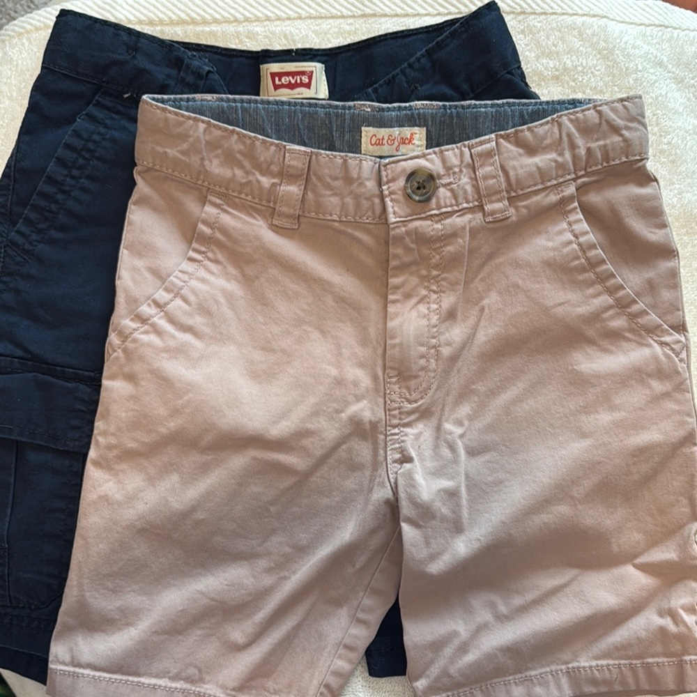 Levi's and Cat & Jack Boy’s Shorts Set - Navy and Tan